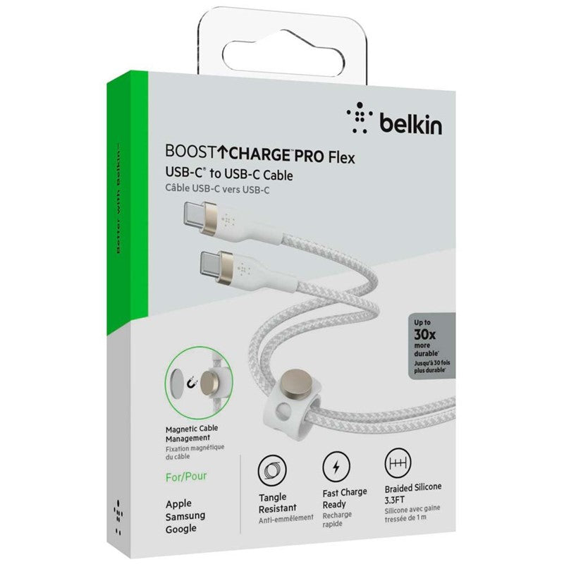 Belkin Braided Silicone Lightning USB-C to USB-C Cable - 1 M Belkin Braided Silicone Lightning USB-C to USB-C Cable - 1 M